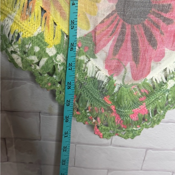 ✨ RAIN Boho Crochet Floral Tunic Top / Free-Spirited Style / Size Med - Picture 5 of 6